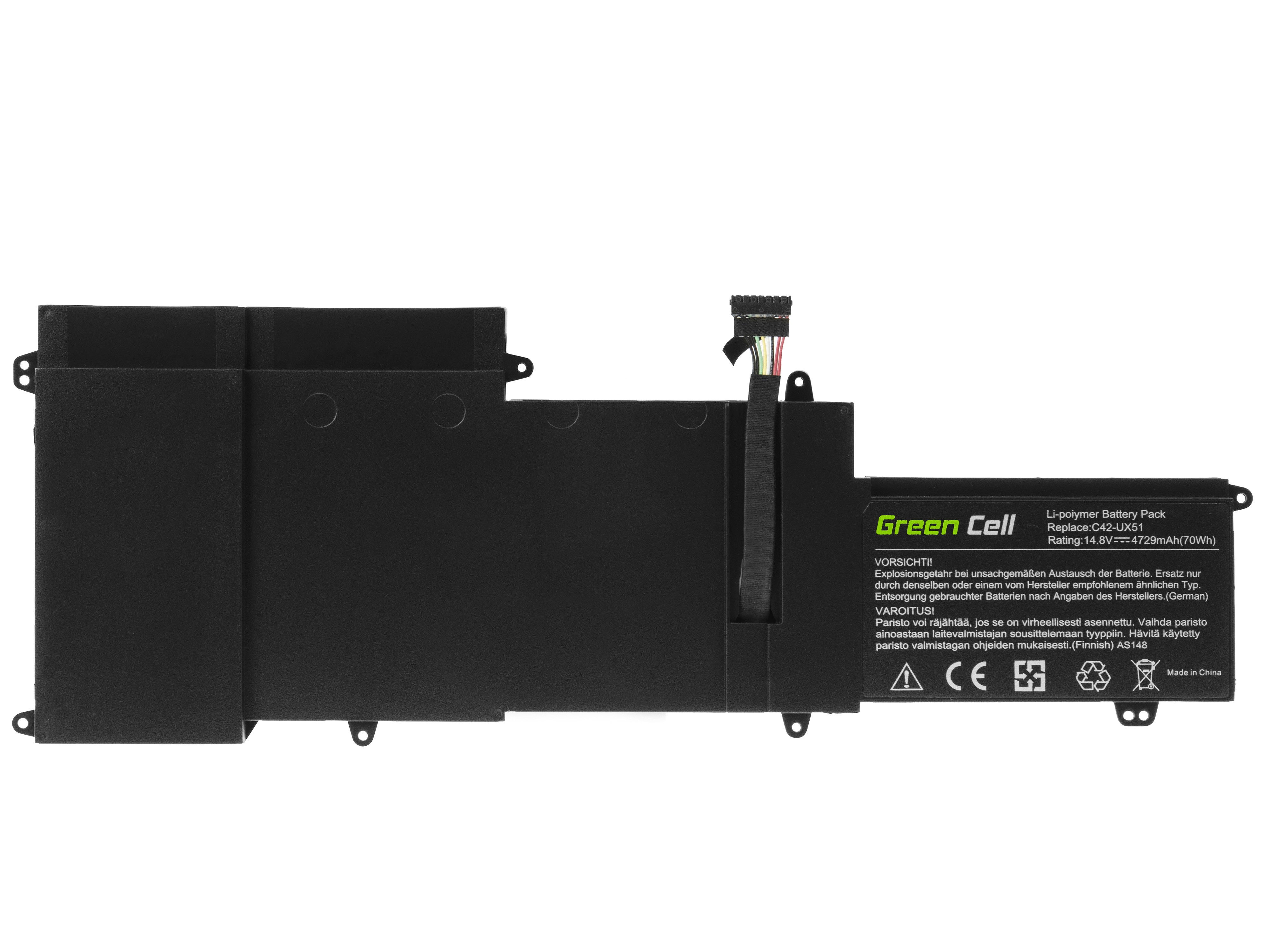 Batterij C42-UX51 voor Asus ZenBook UX51 UX51V UX51VZ thumbnail 3