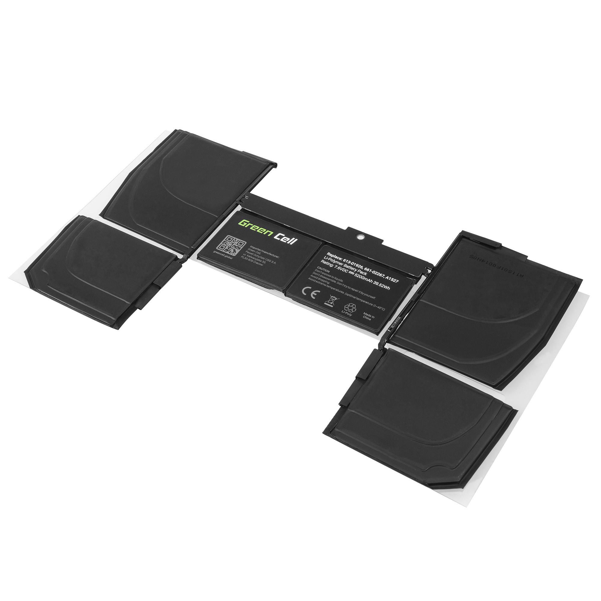 Batterij voor Apple MacBook 12 A1534 (Early 2015, Early 2016, Mid 2017) / 7,6V 5200mAh thumbnail 3