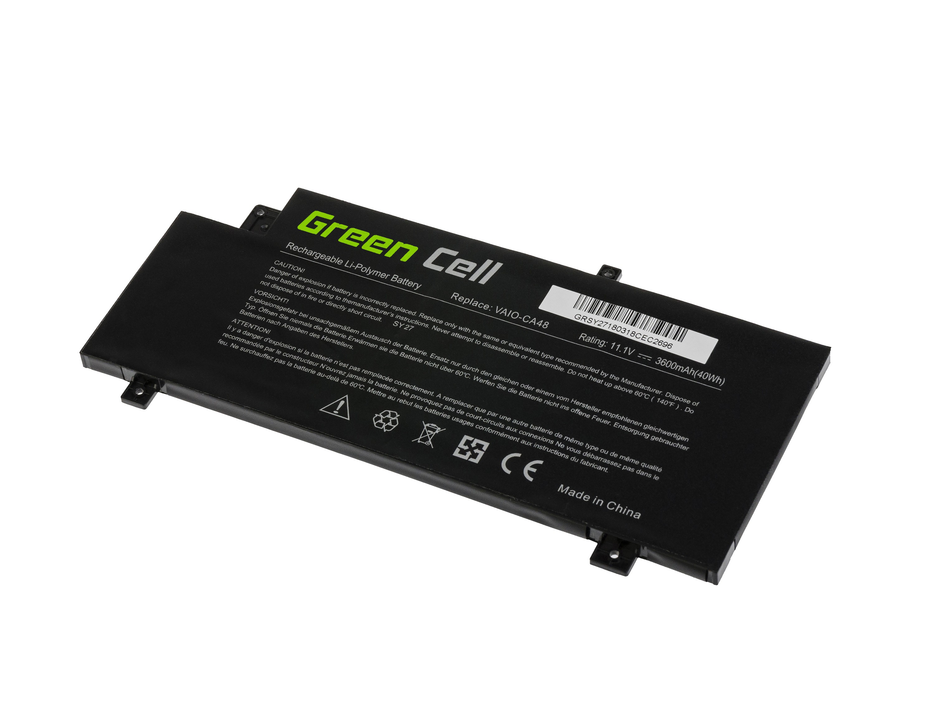 Batterij voor Sony Vaio Fit 15 SVF15A / 11,1V 3600mAh thumbnail 3
