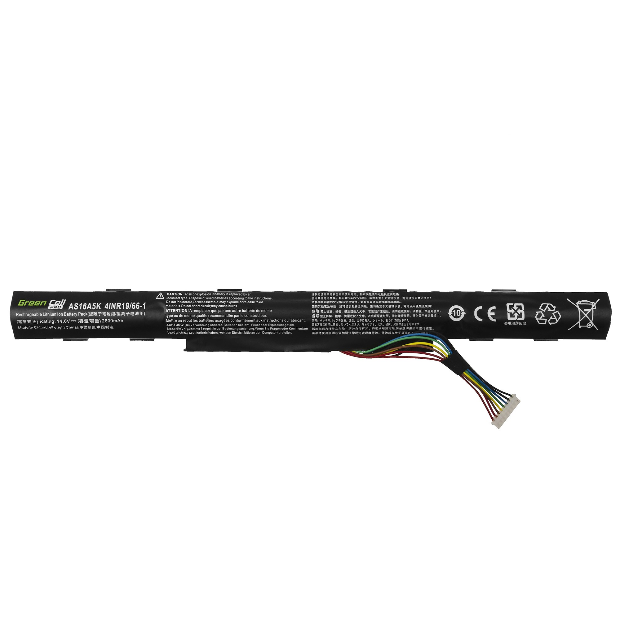 PRO Batterij AS16A5K voor Acer Aspire E15 E5-553 E5-553G E5-575 E5-575G F15 F5-573 F5-573G / 14,6V 2600mAh thumbnail 3