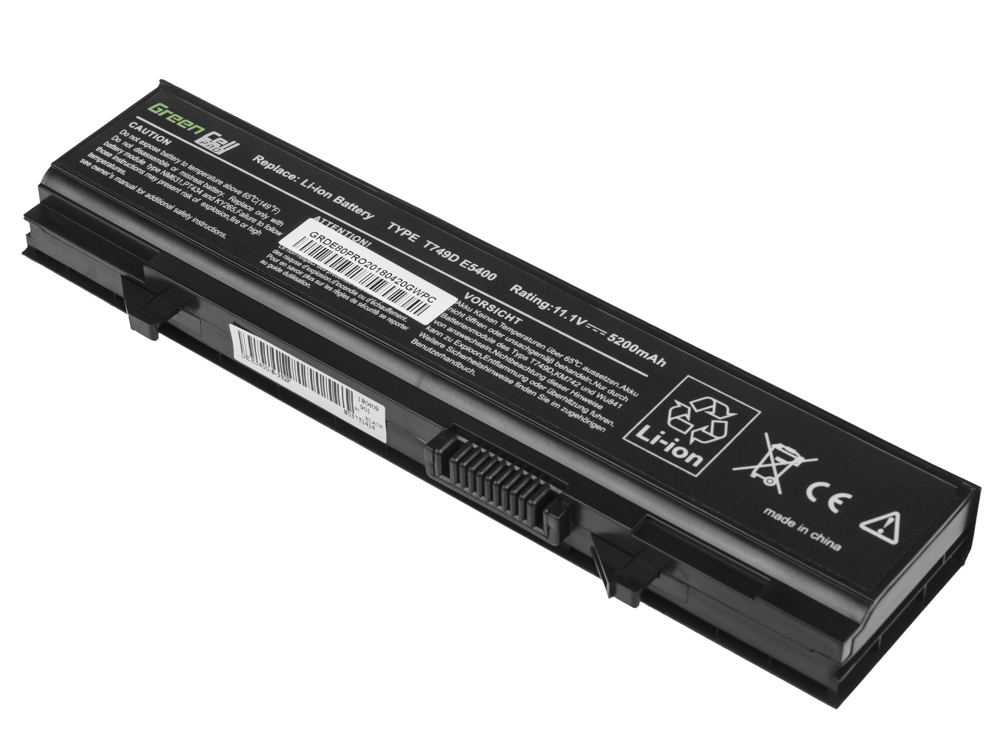 PRO Batterij voor Dell Latitude E5400 E5410 E5500 E5510 / 11,1V 5200mAh thumbnail 3