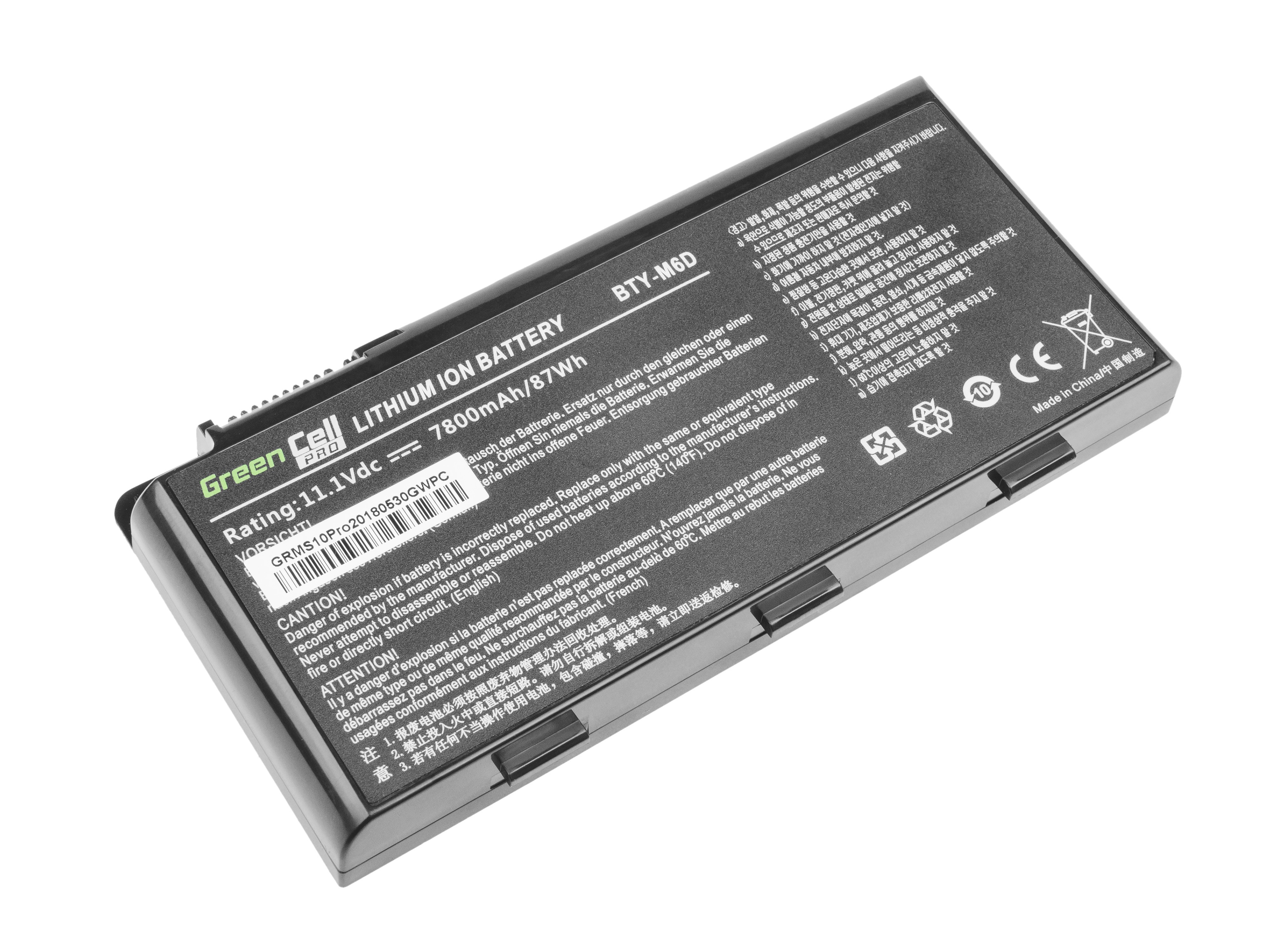 PRO Batterij voor MSI GT60 GT70 GT660 GT680 GT683 GT780 GT783 GX660 GX680 GX780 / 11,1V 6600mAh thumbnail 3