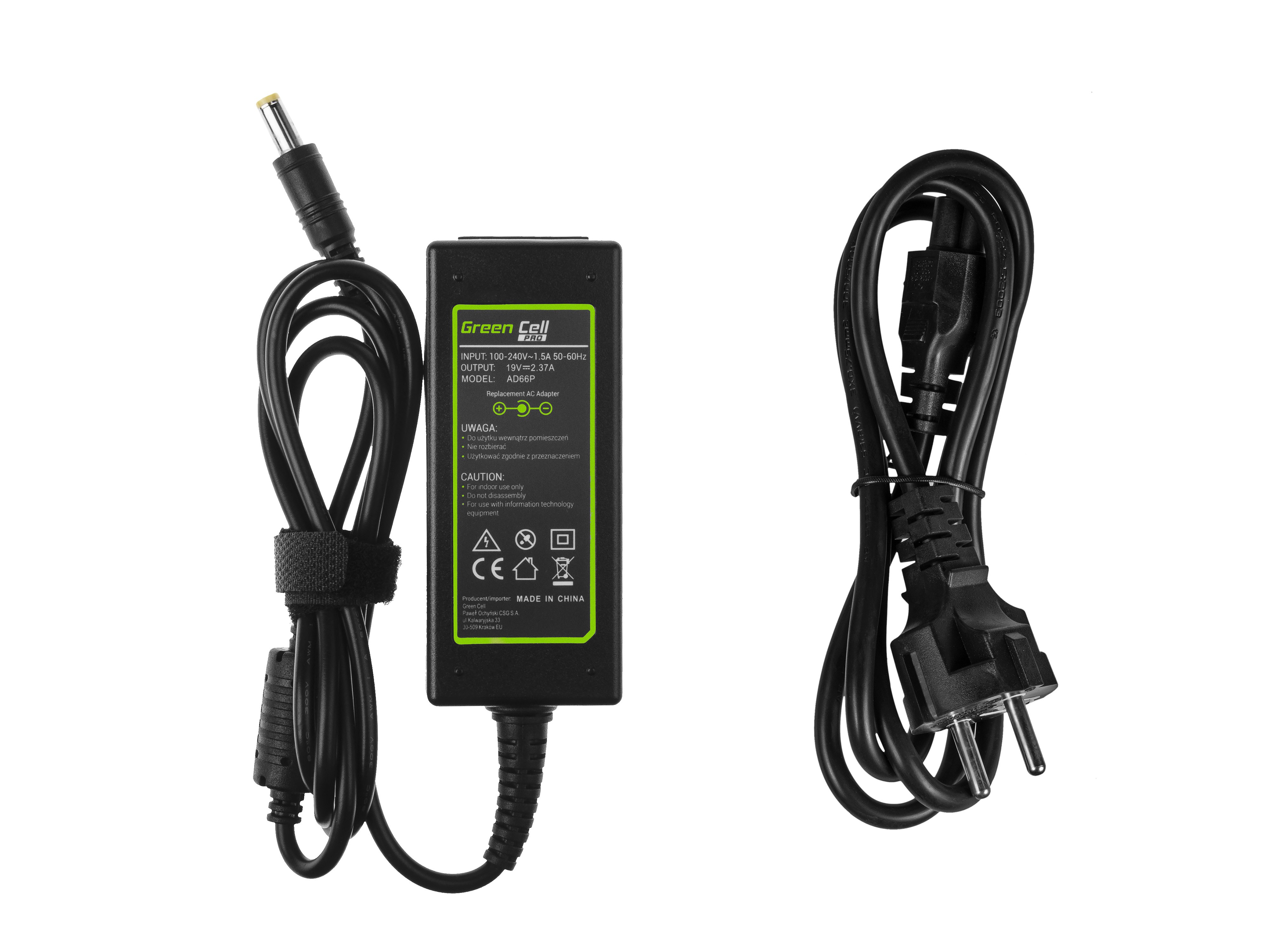 PRO Oplader  AC Adapter voor Acer Aspire E5-511 E5-521 E5-573 E5-573G ES1-131 ES1-512 ES1-531 V5-171 19V 2.37A 45W thumbnail 3