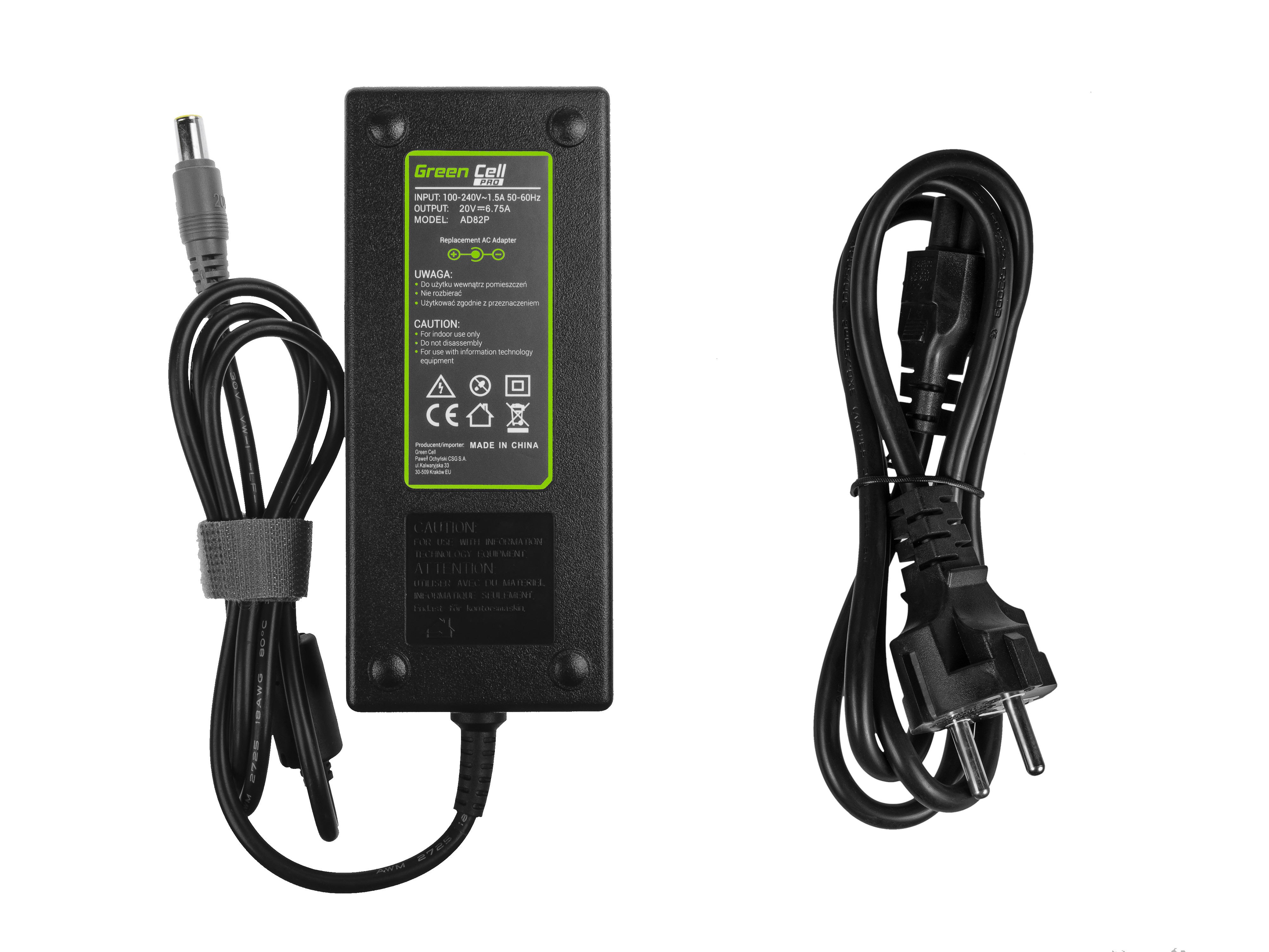 PRO Oplader  AC Adapter voor Lenovo ThinkPad T520 T520i T530 T530i W520 W530 20V 6.75A 135W thumbnail 3
