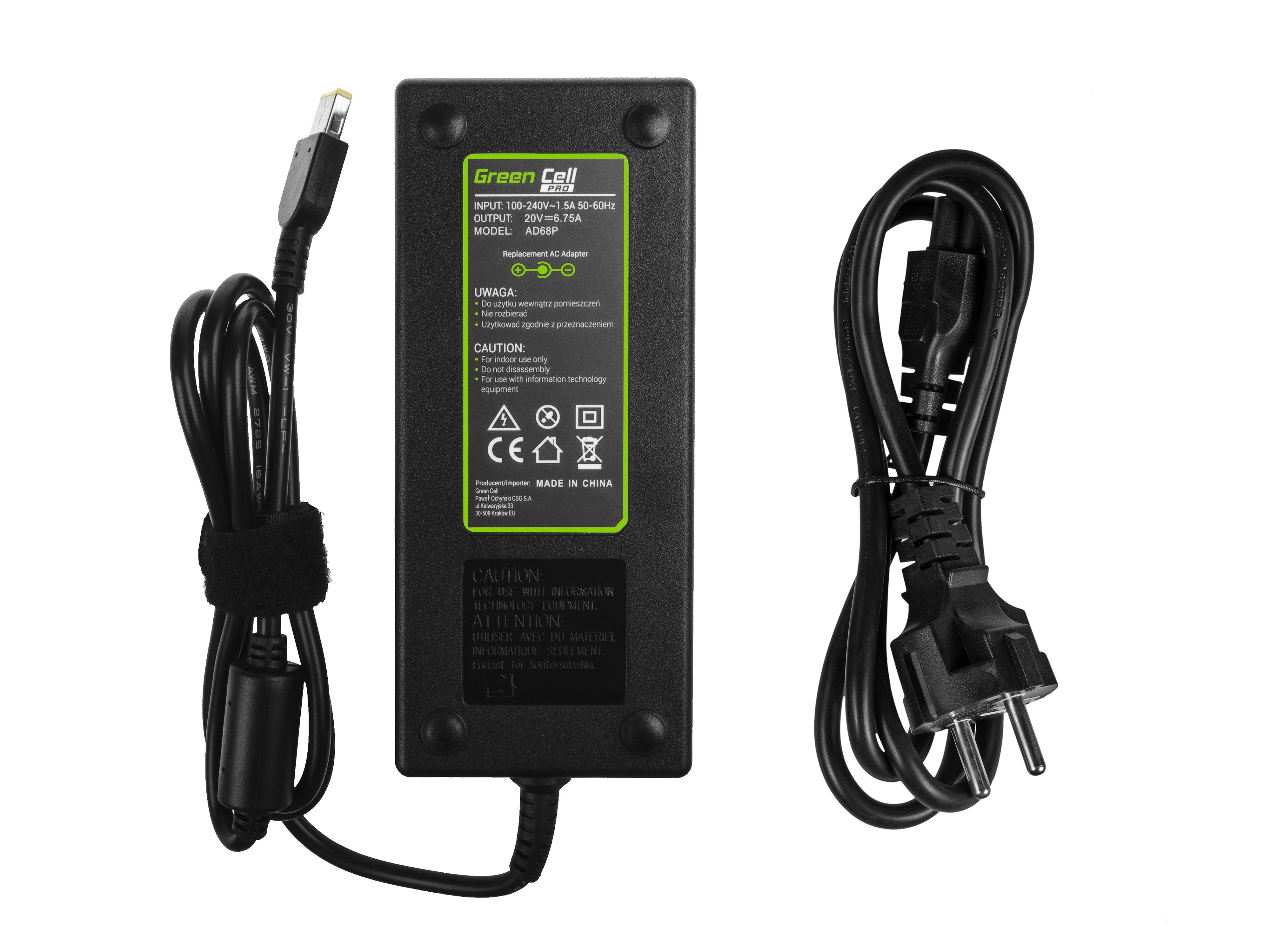 PRO Oplader  AC Adapter voor Lenovo Y70 Y50-70 Y70 Y70-70 Y520 Y700 Z710 700-15ISK ThinkPad W540 T4 20V 6.75A 135W thumbnail 3