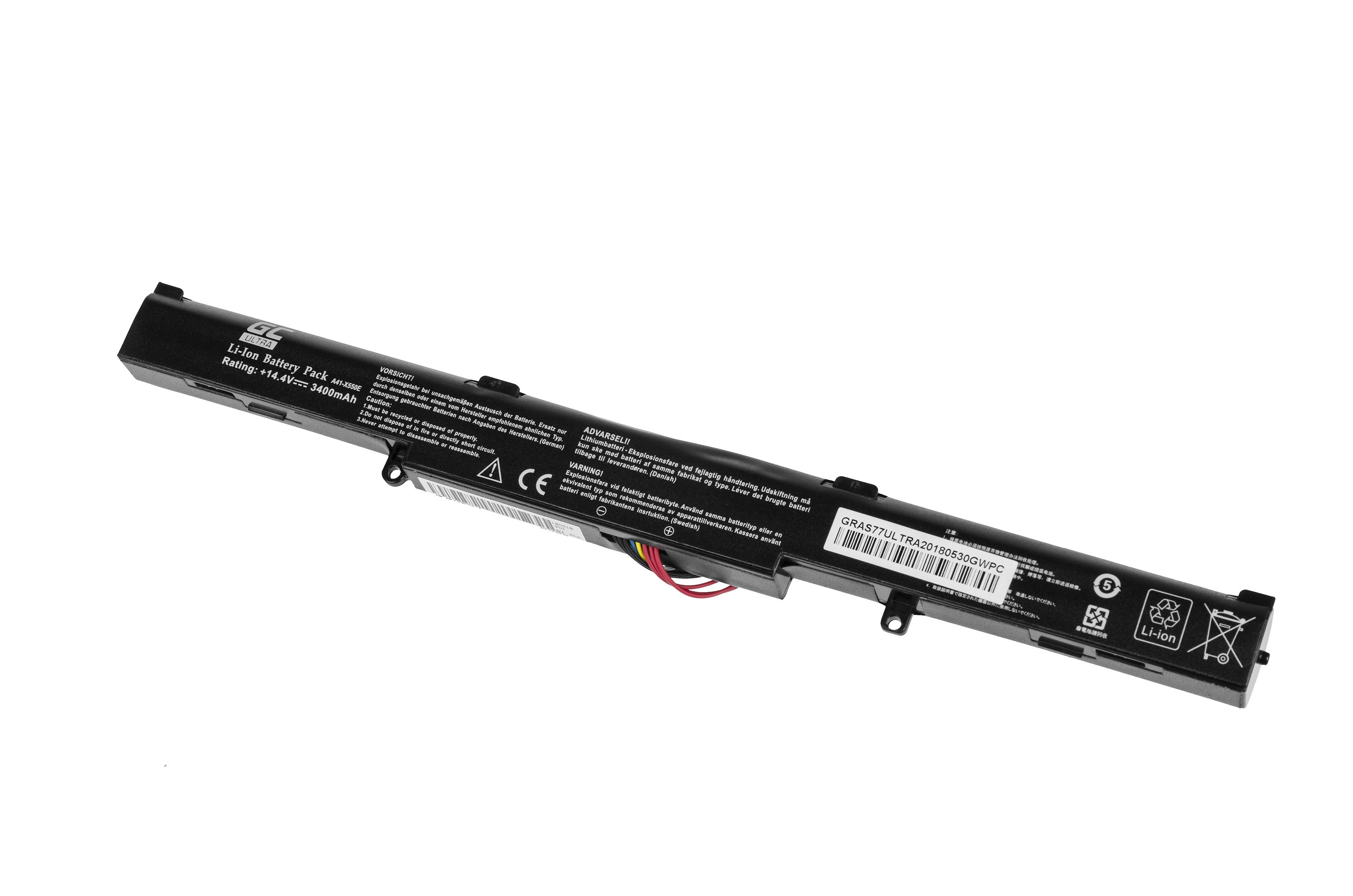 ULTRA Batterij voor Asus A41-X550E F550D F550DP F750L / 14,4V 3400mAh thumbnail 3