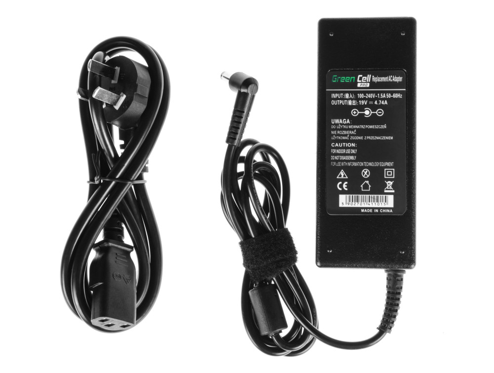 PRO Lader/AC Adapter voor Asus K50IJ K52 K52J K52F X53S K53S X54H X54C Toshiba Satellite A200 A300 19V 4.74A thumbnail 5