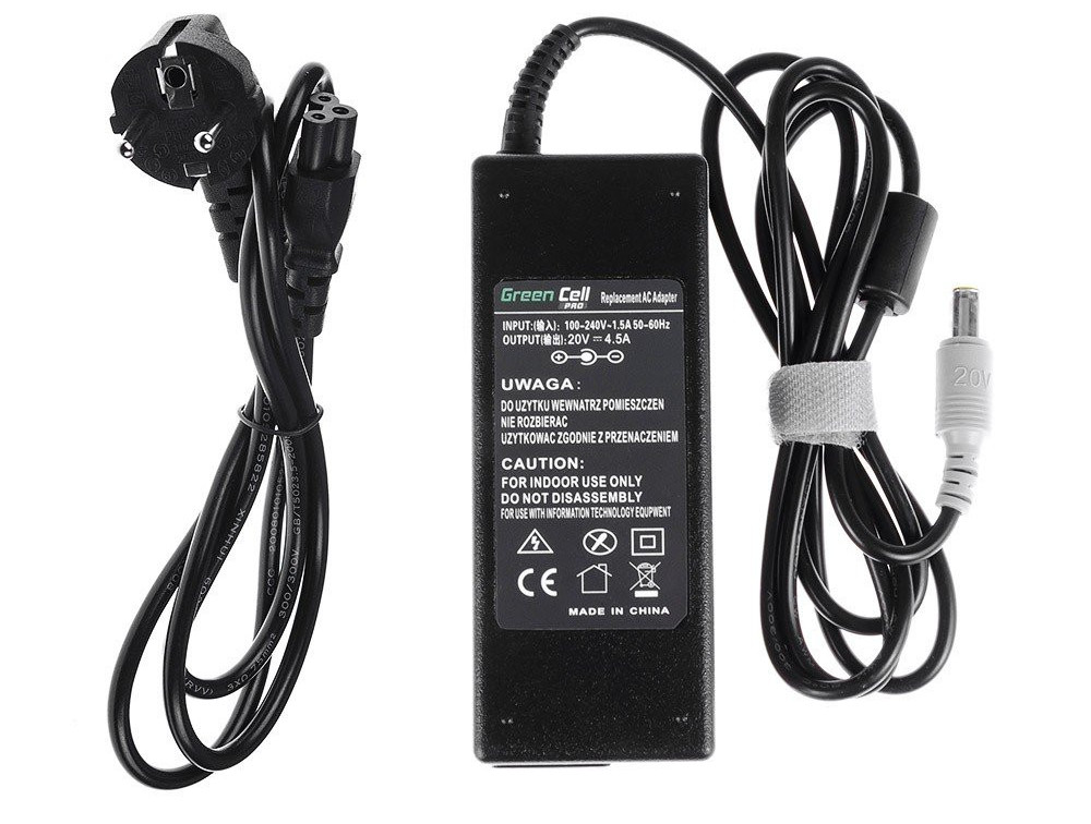 PRO Lader/AC Adapter voor Lenovo IBM ThinkPad T60 T61 R60 R61 T410 T420 Tablet X200 X201 20V 4.5A