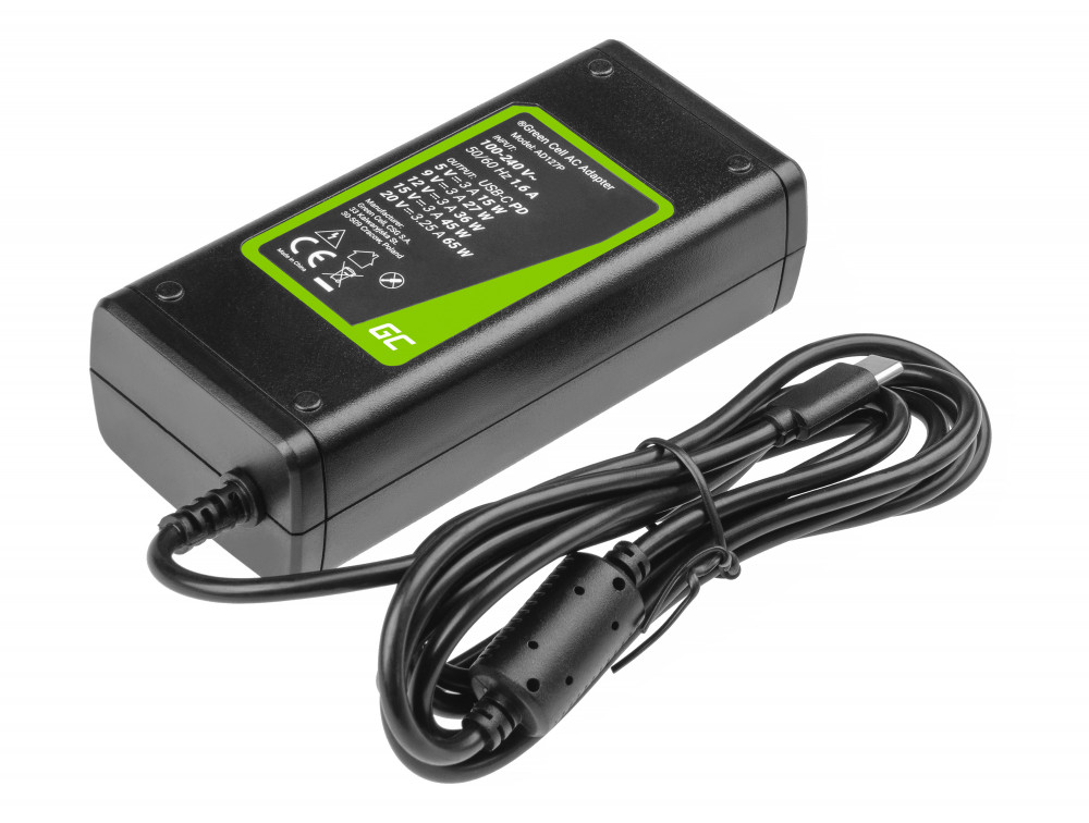 USB-C 65W voedingsadapter voor laptops, tablets en telefoons thumbnail 5