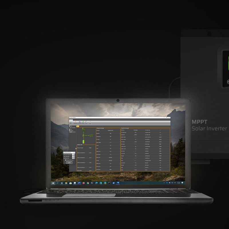 Omvormer Off Grid Inverter Met MPPT Zonnelader 48VDC 230VAC 3000VA/3000W Zuivere Sinus thumbnail 3