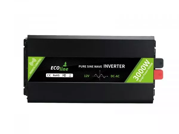 EcoLine - Onduleur 12V à 220V/230V - Puissance 3000w - Onde sinusoïdale  pure 
